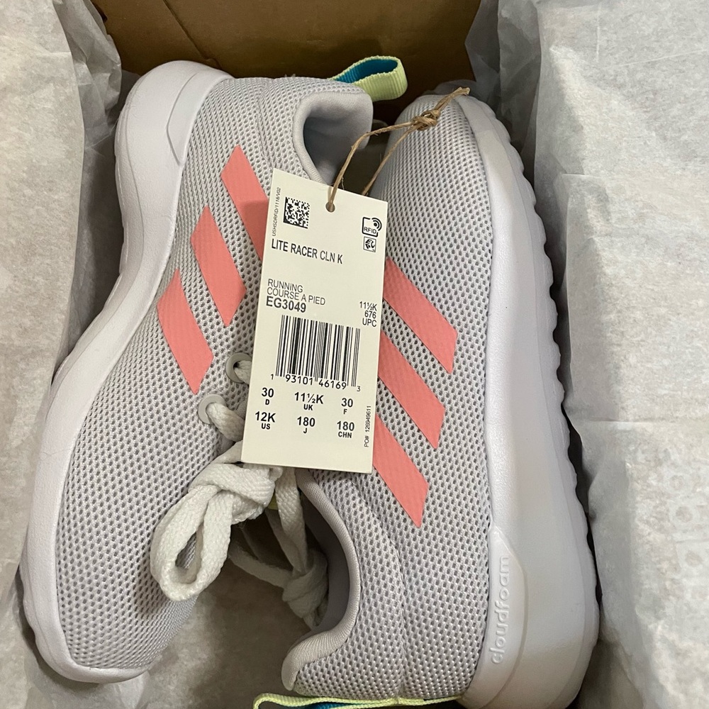NWT Adidas Lite-Race Sneakers - 12K